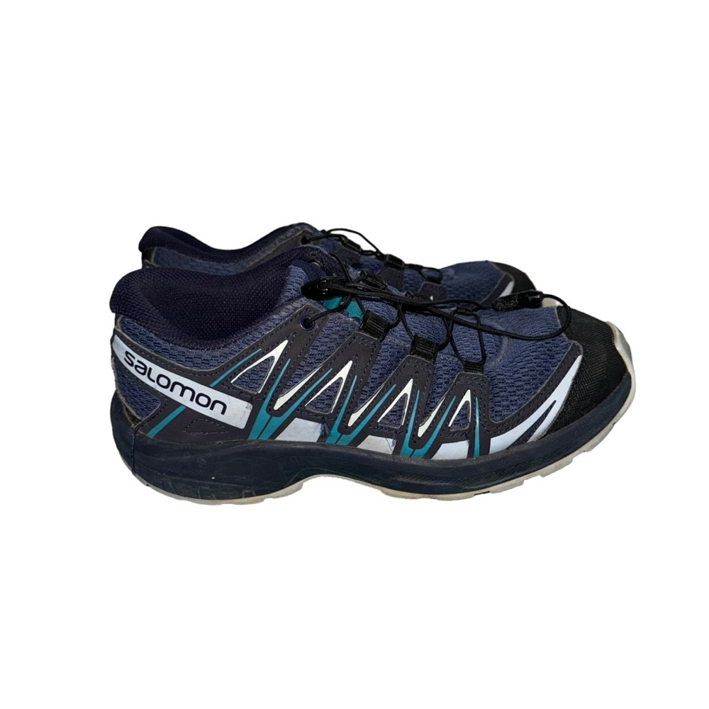 Salomon Boys XA Pro 3D Blue Trail Running Drawstring Shoes Youth Size 5